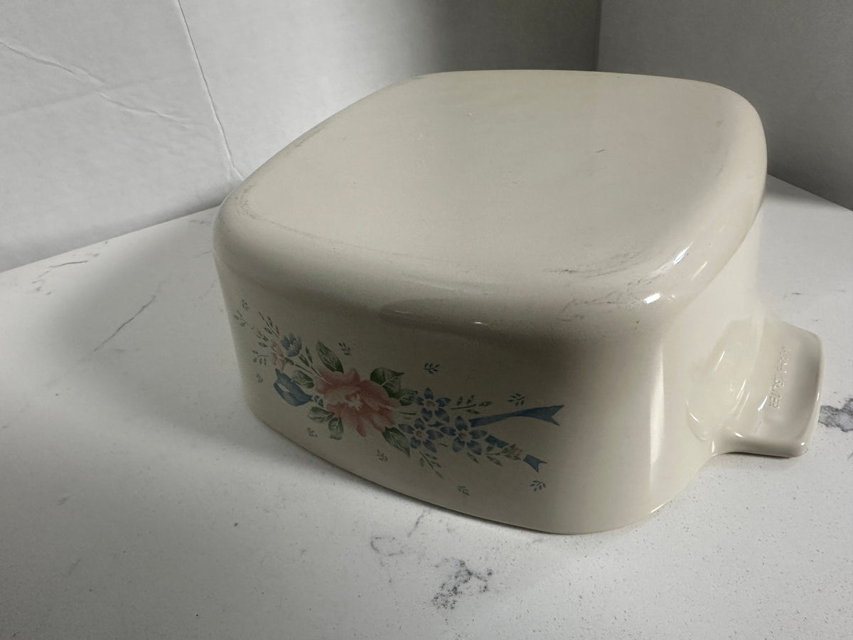 Vintage Corning Ware Country Festival 1.5 Liter Casserole Dish A-1½-B Blue Bird Floral