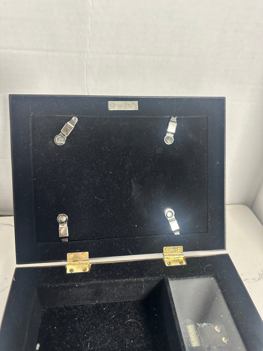 Vintage Sankyo Wooden Musical Jewelry Box with Photo Frame Lid – 8 x 6 Inch Keepsake Box
