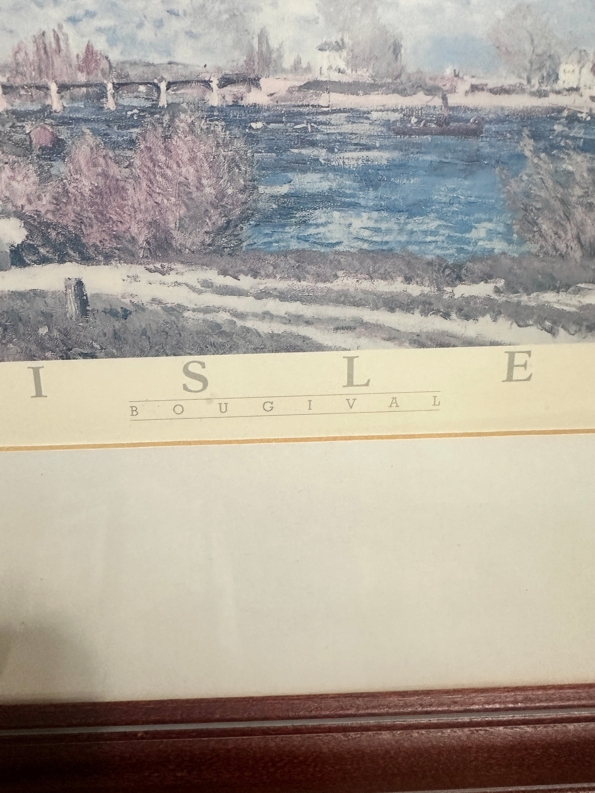 Alfred Sisley “Bougival” Framed Impressionist Landscape Print – 18.5 x 16.5