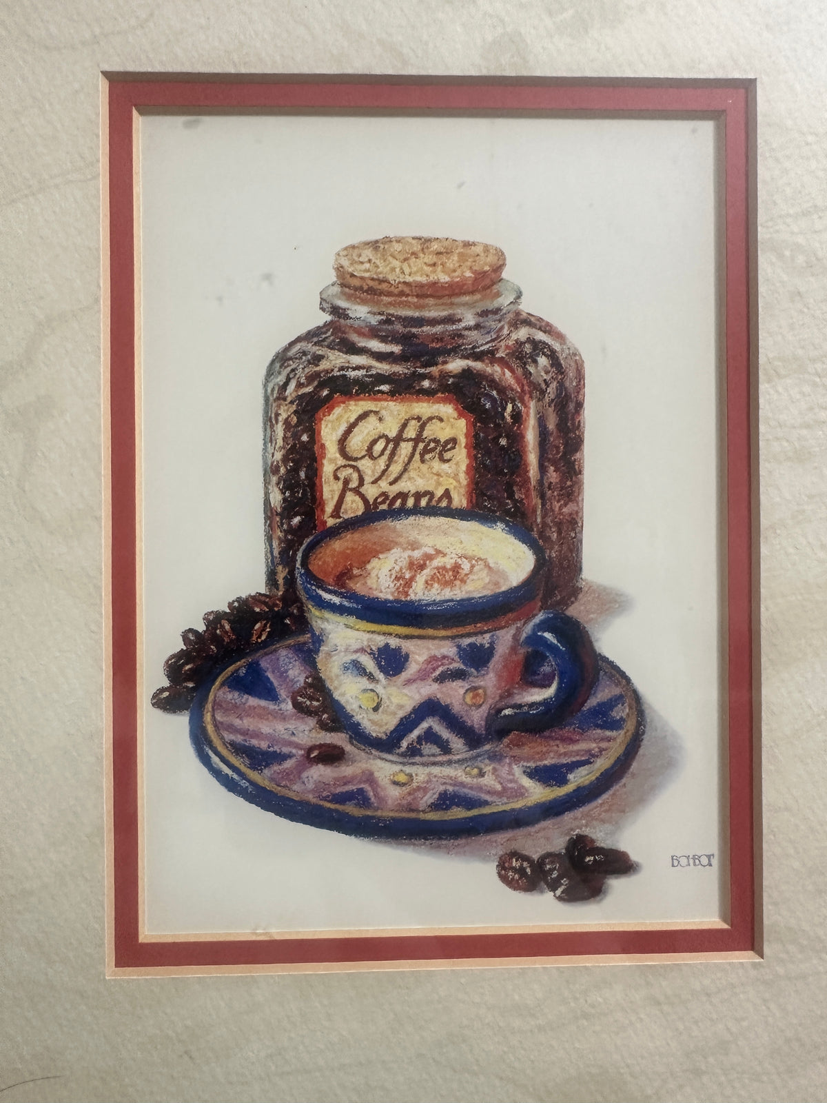 Vintage-Style Coffee Kitchen Wall Art Prints – Gold Framed Pair 11" x 14"