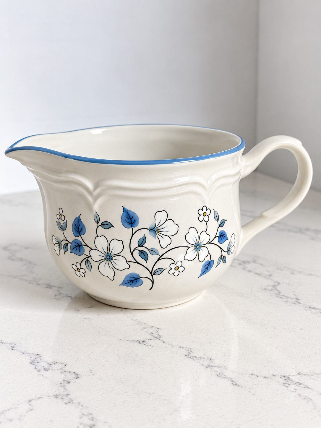 The Covington Edition Blue Floral Stoneware Gravy Boat | Japan
