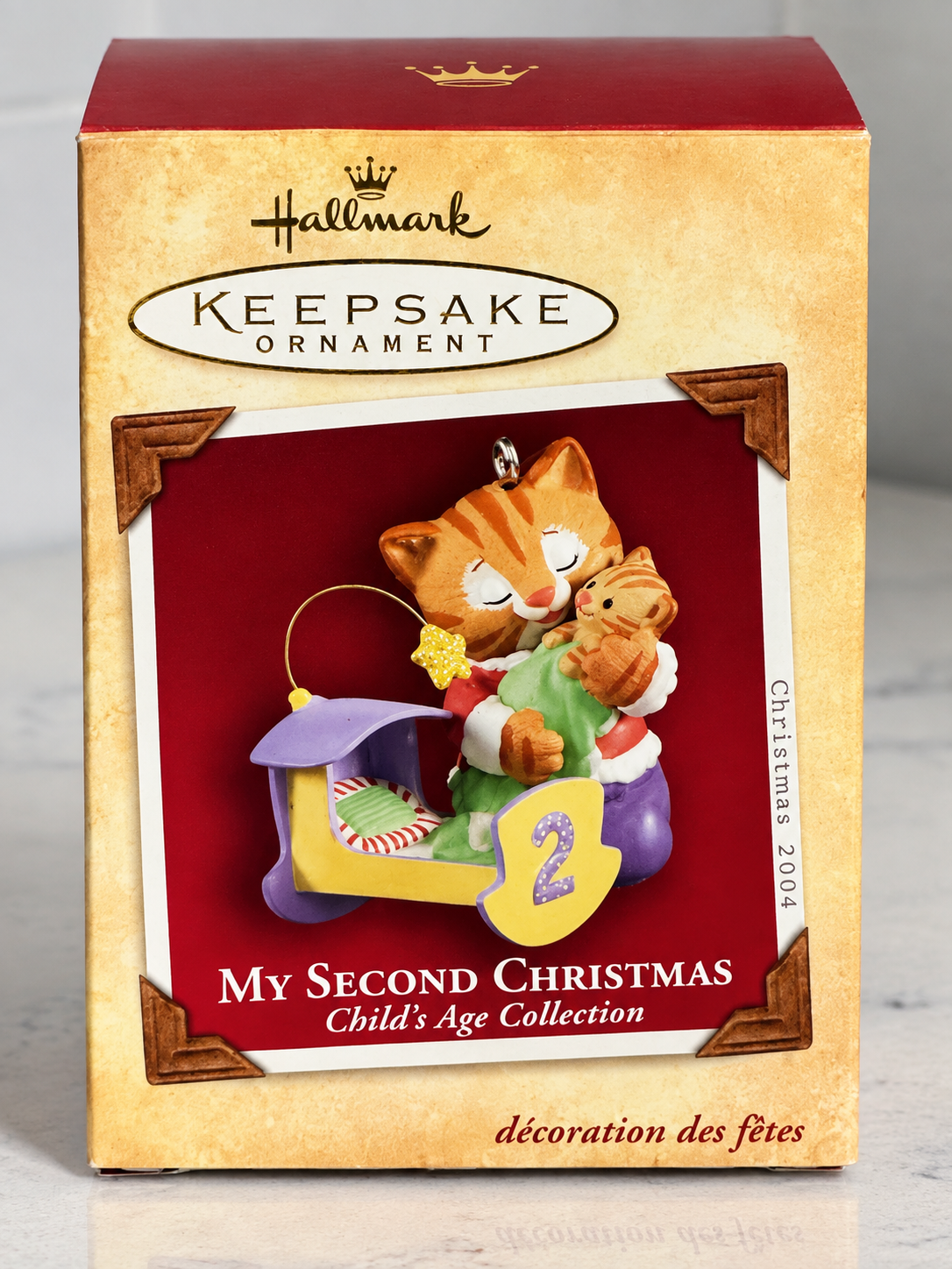 2004 Hallmark Keepsake “My Second Christmas” Kitten Ornament