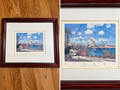 Alfred Sisley “Bougival” Framed Impressionist Landscape Print – 18.5 x 16.5